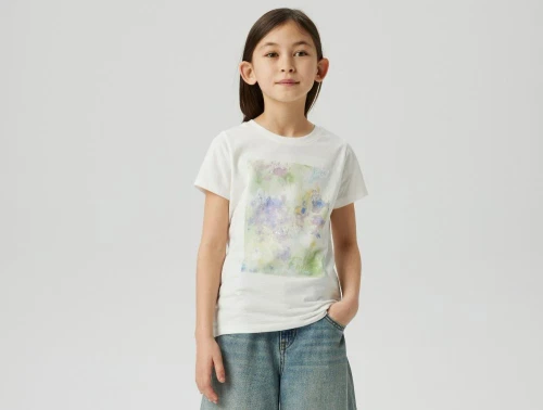 Name It cloud dancer/arcadian green printet t-shirt